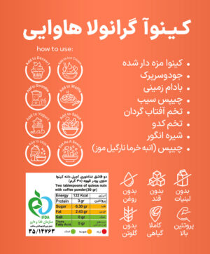 گرانولا با میوه خشک هاوایی | طعم استوایی برای یک شروع پرانرژی